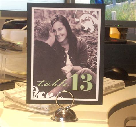 Wedding photo table number cards. DIY Entry #15: Table Numbers - Elizabeth Anne Designs: The Wedding Blog