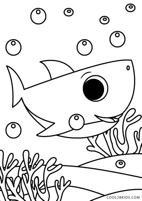 Dibujos De Bebé Tiburón Para Colorear Páginas Para Imprimir Gratis