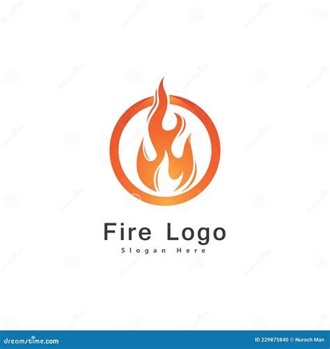 Fire Flame Logo Design Vector Template Drop Silhouette Creative