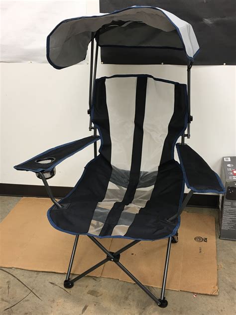 So, you can push your entire weight on it. Kelsyus Original Canopy Chair, Gray/Blue (KM) - Furniture
