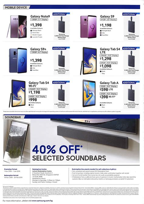 Samsung Mobile Deals Pg 3 Brochures From Sitex 2018 Singapore On Tech