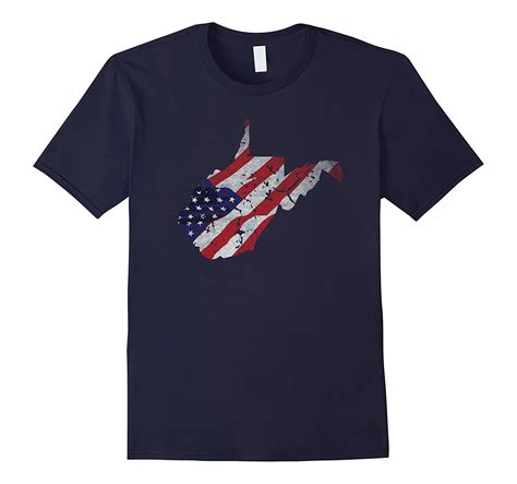 West Virginia American Flag Distressed T Shirt Pl Polozatee