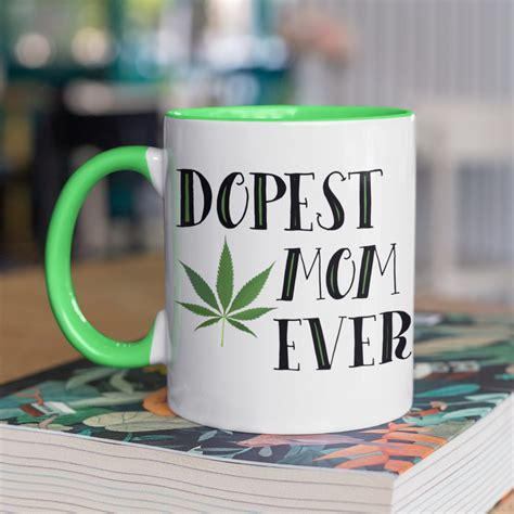 Worlds Dopest Mom Mothers Day Mug Cannabis Leaf Ts Etsy
