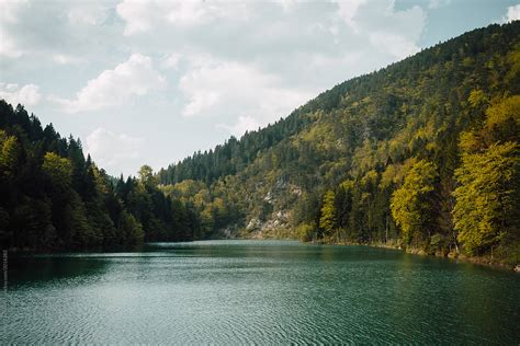 Lake In The Mountain Scenery With Forest By Stocksy Contributor