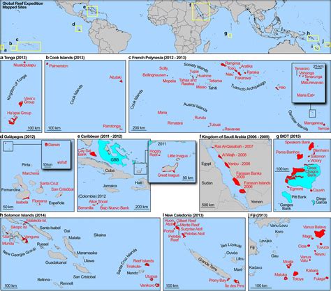 Coral Reefs Around The World Map
