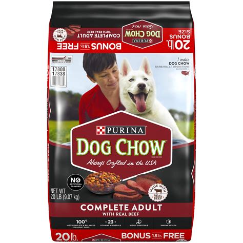 The price is much better also. Purina Dog Chow Complete With Real Beef Adult Dry Dog Food ...