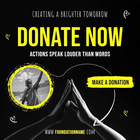 Foundation Donation Drive Ad Template Fundraising Poster Charity