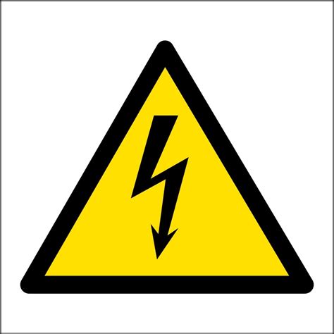 List of laboratory safety symbols and their meanings 1. Electrical Hazard Safety Signs - from Key Signs UK