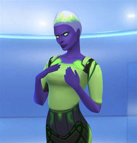 Zaneida And The Sims 4 — Glass Head Four Variants Of Glowing Blue Green
