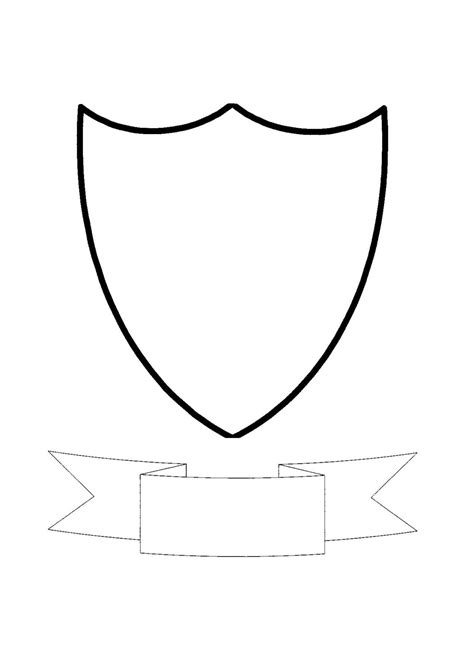 Blank Shield Template Printable Professional Template