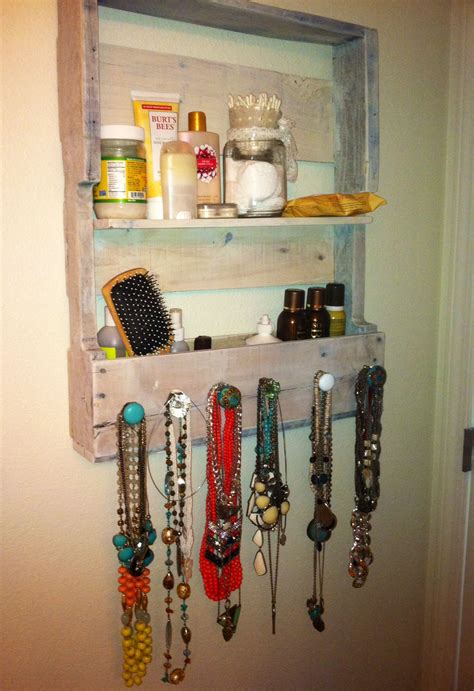 Shelf And Jewelry Holder I Made From Reclaimed Pallet Wood Pallet
