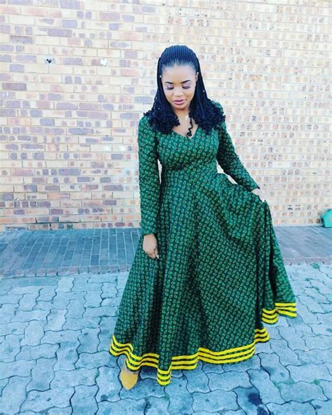 Seshoeshoe Dresses 2021 For African Womens Shweshwe Home