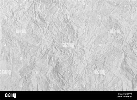 White Crumpled Paper Texture Background Horizontal Orientation Stock