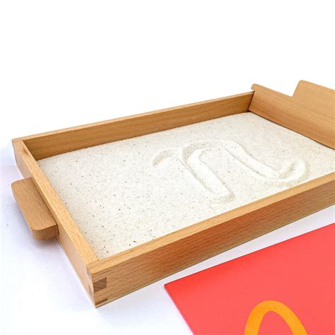 The Sandpaper Letters Tracing Tray Childrens House Montessori Materials