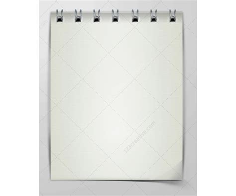 Notepad Template Notebook Paper Psd Spiral Notebook Paper Block