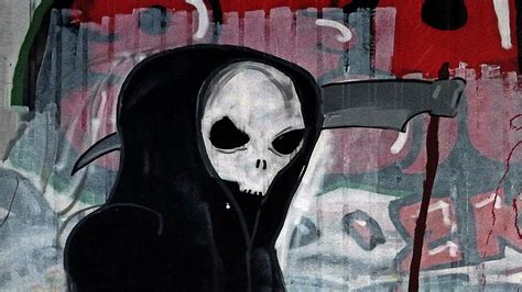 Grim Reaper Artwork Skull Graffiti Hd Wallpapers