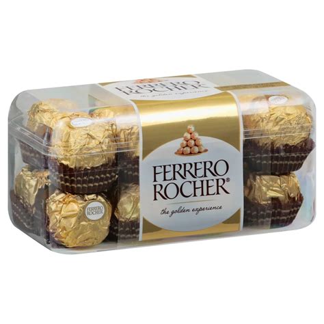 Ferrero Rocher Fine Hazelnut Chocolates Clear T Box 16 Pc Shop
