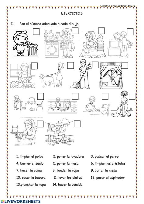 Las Tareas Domésticas Online Worksheet For Grade 3 You Can Do The