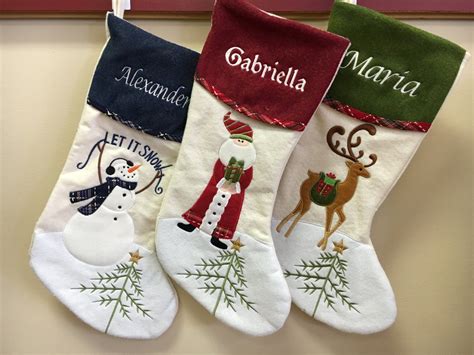 Christmas Stocking Personalized Embroidered By Castlehillsts