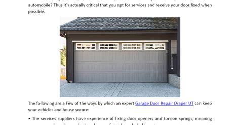How Professional Garage Door Repair Services Can Keep Your Home Safe