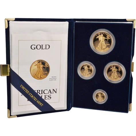1992 Various Mint Marks American Gold Eagle Proof 4 Coin Year Set Ogp