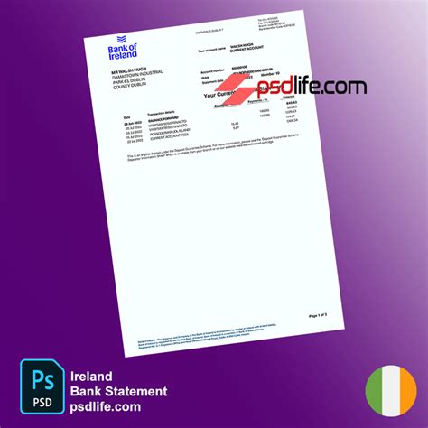 Bank Of Ireland Statement Psd Template Mortgages Careers