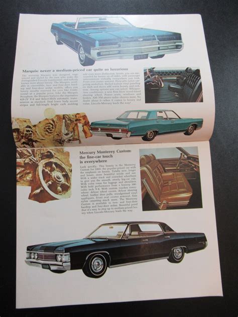 1969 Lincoln Mercury Brochure Marquis Marauder Monterey Etsy
