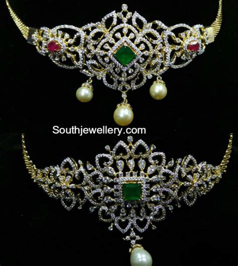 Diamond Choker Cum Armlets Indian Jewellery Designs