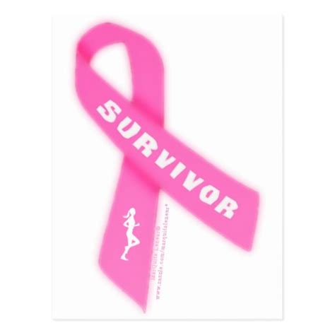 Breast Cancer Survivor Pink Ribbon Postcard Zazzle
