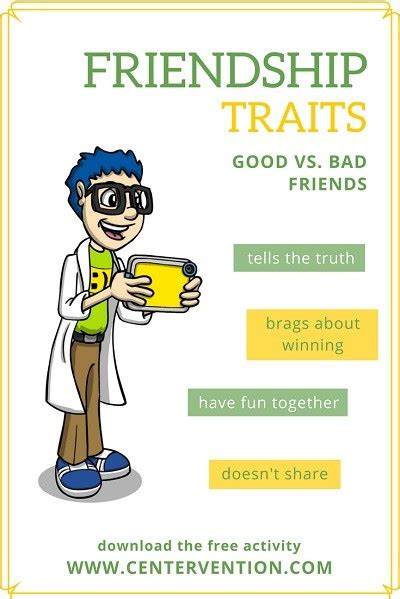 Who can be your friend. Friendship Traits: Making and Keeping Friends Activity - Centervention®