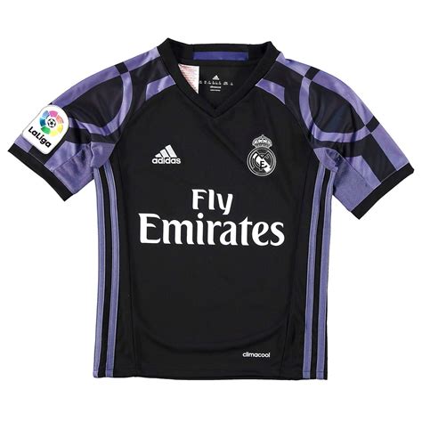 Adidas Real Madrid Third Jersey 2016 2017 Juniors Blackpurple Football