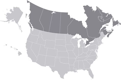 North America Gray Map Png Clipart Background Png Play