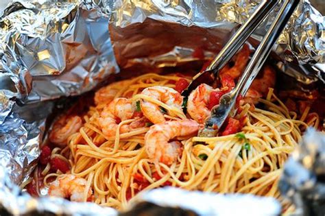 Shrimp Pasta In A Foil Package Recipe Awesome