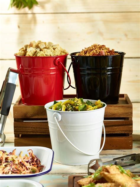 Our Coloured Galvanized Serving Buckets Add A Modern Twist To Buffet