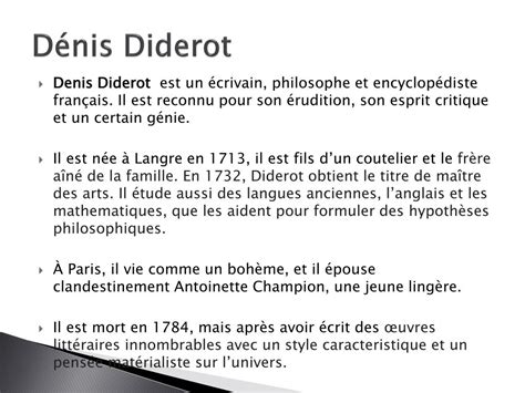 Ppt Denis Diderot Et Lencyclopédie Powerpoint Presentation Free