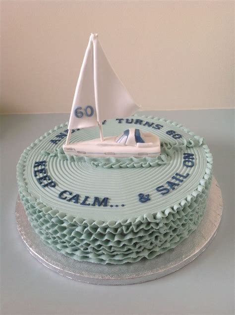 Sailing Boat Buttercream Birthday Cake 70thbirthday 70th Birthday