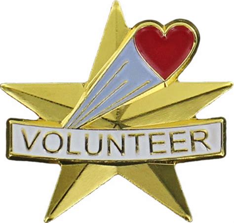 Volunteer Star Pin Enameled Pin Trophy Depot