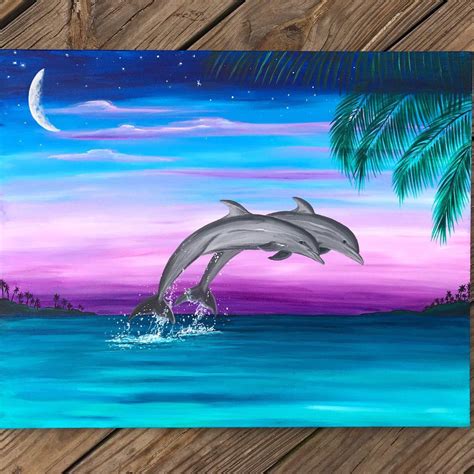 Acrylic Dolphin Painting