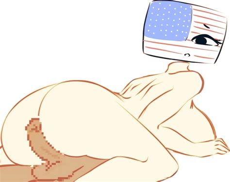 Rule 34 American Flag Back View Censored Censored Penis Countryhumans Countryhumans Girl
