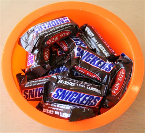 Snickers In An Orange Bowl
