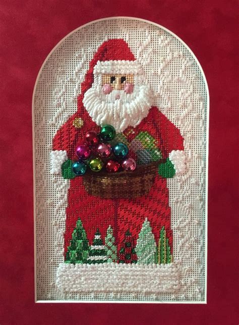 santa with ornaments stitch guide 120412581197 needlepoint designs needlepoint stitches