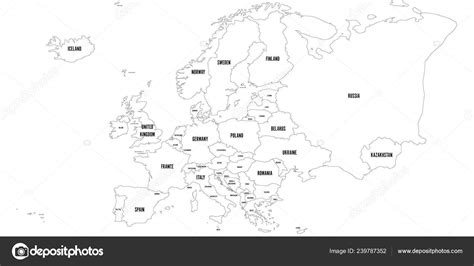 Vektor der Umriß von Europa. Vereinfachte Vektorkarte ...