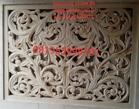 20 Gambar Batu Ukir Ornamen Batik Dekorasi Dinding Blessing Stone