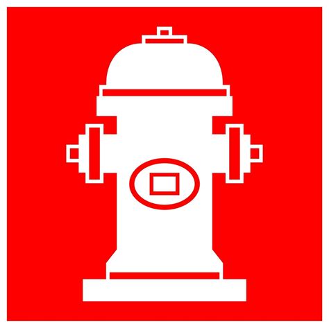 Fire Hydrant Symbol Sign Isolate On White Backgroundvector