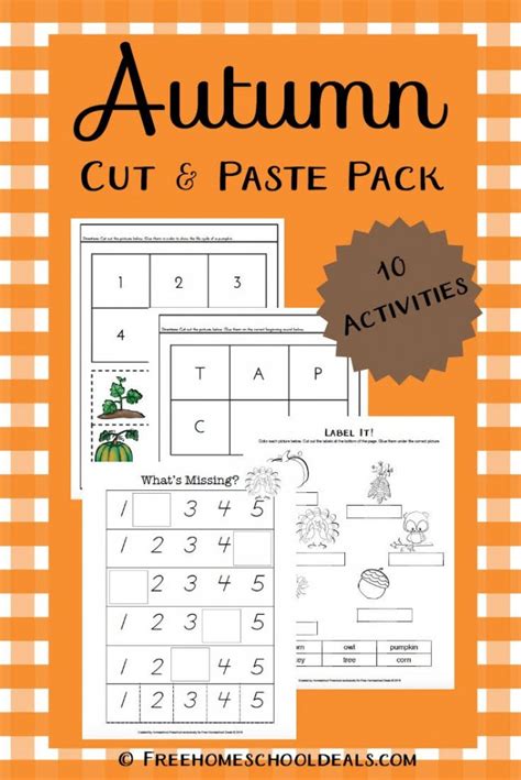 Free Autumn Cut And Paste Pack Instant Download