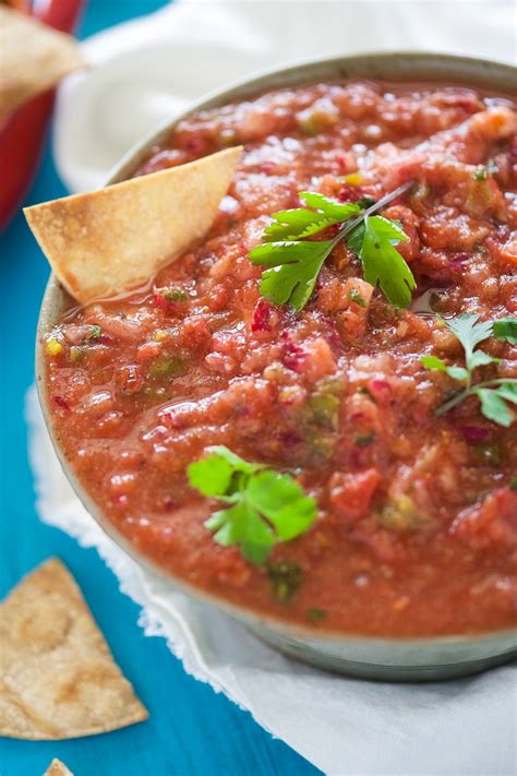Place the salsa in the fridge and let the flavors mix together for about 15 minutes until the salsa cools down. Restaurant Style Salsa Recipe with Homemade Corn Tortilla ...