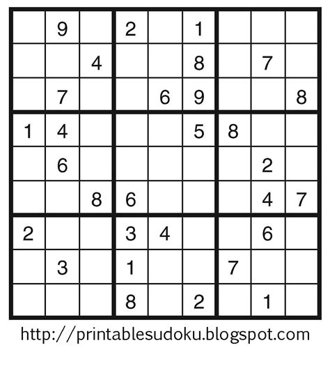 Easy Sudoku Printable Petrogilit