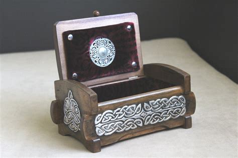 Celtic Dragonsjewelry Boxtwin Dragons Boxceltic Knottreasure Chest