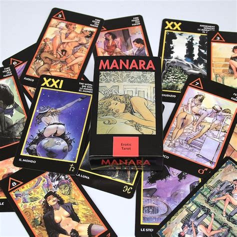 Erotic Tarot Of Manara 78 Card Deck Sexual Tarot Etsy