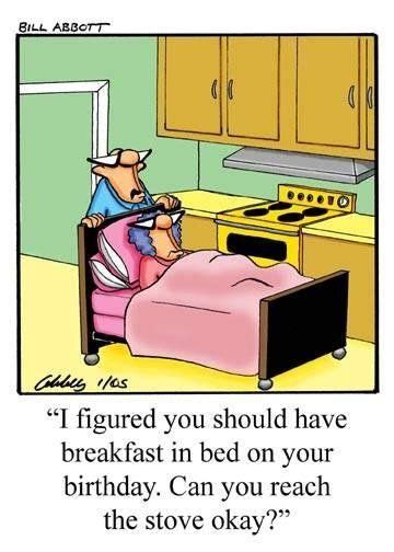 Birthday Breakfast Cartoon Jokes Funny Cartoons Laugh